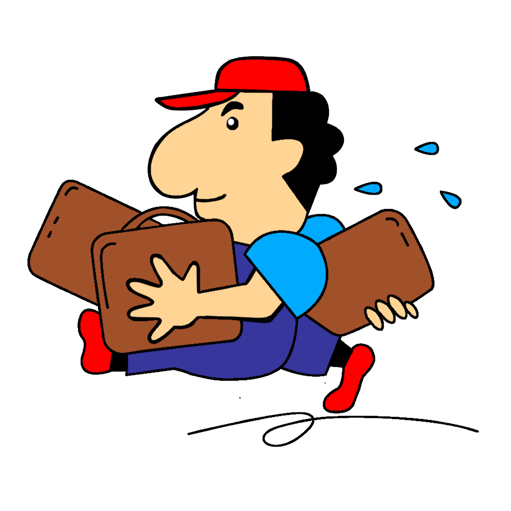 荷物を運ぶ人